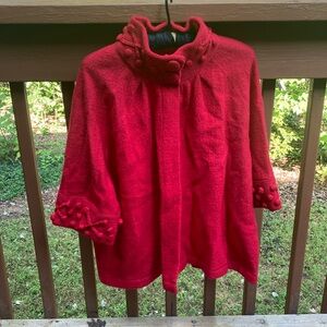 For Cynthia wool red swing jacket